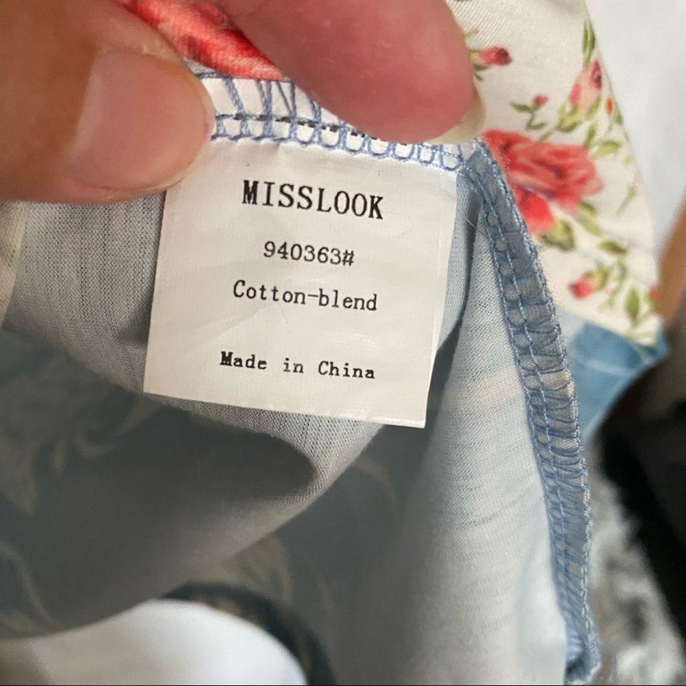 MISSLOOK COLOR COTTON-BLEND VINTAGE SHIRTS - Picture 4 of 6